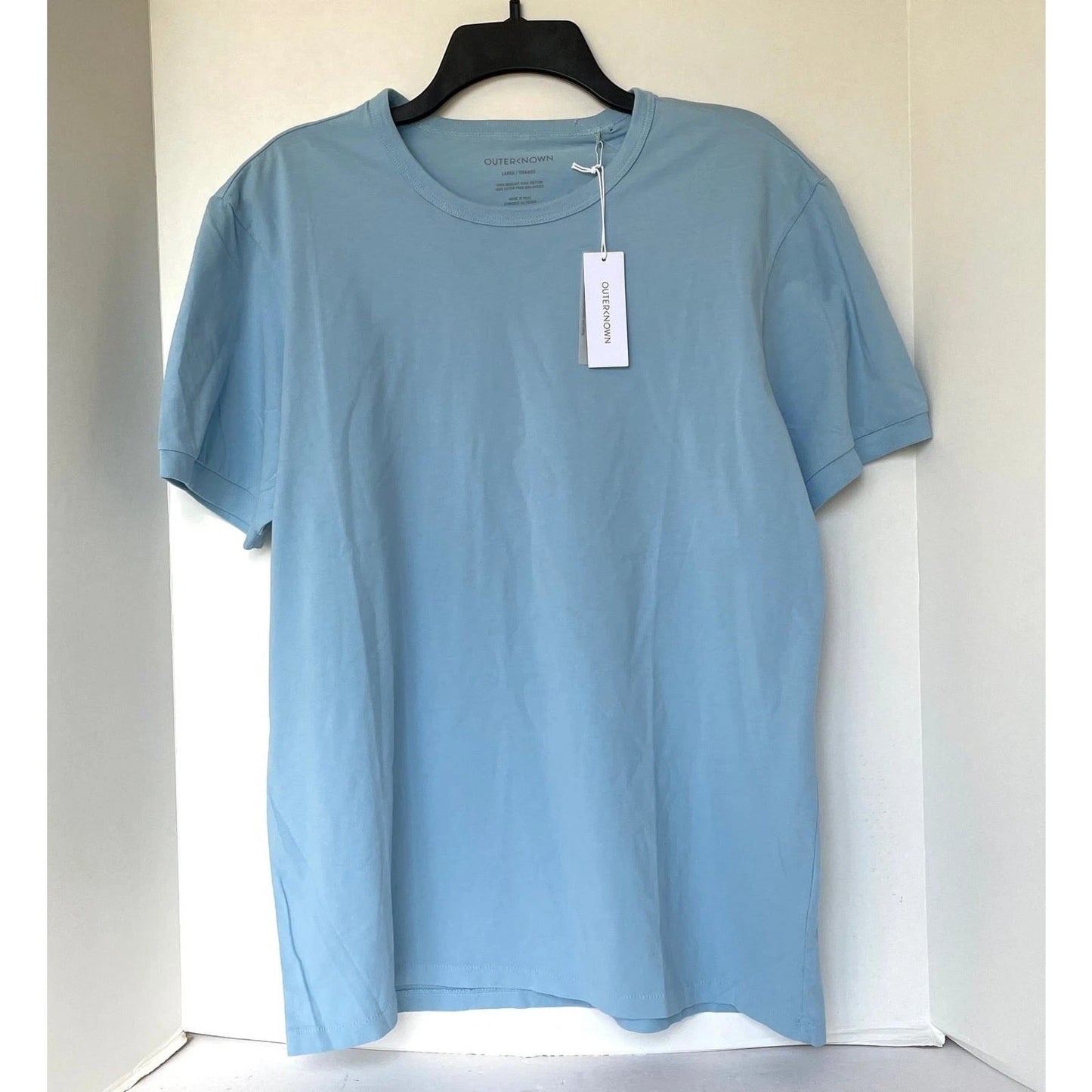 Outerknown Sojourn Tee Mens Medium Blue L Organic Cotton Short Sleeve Shirt