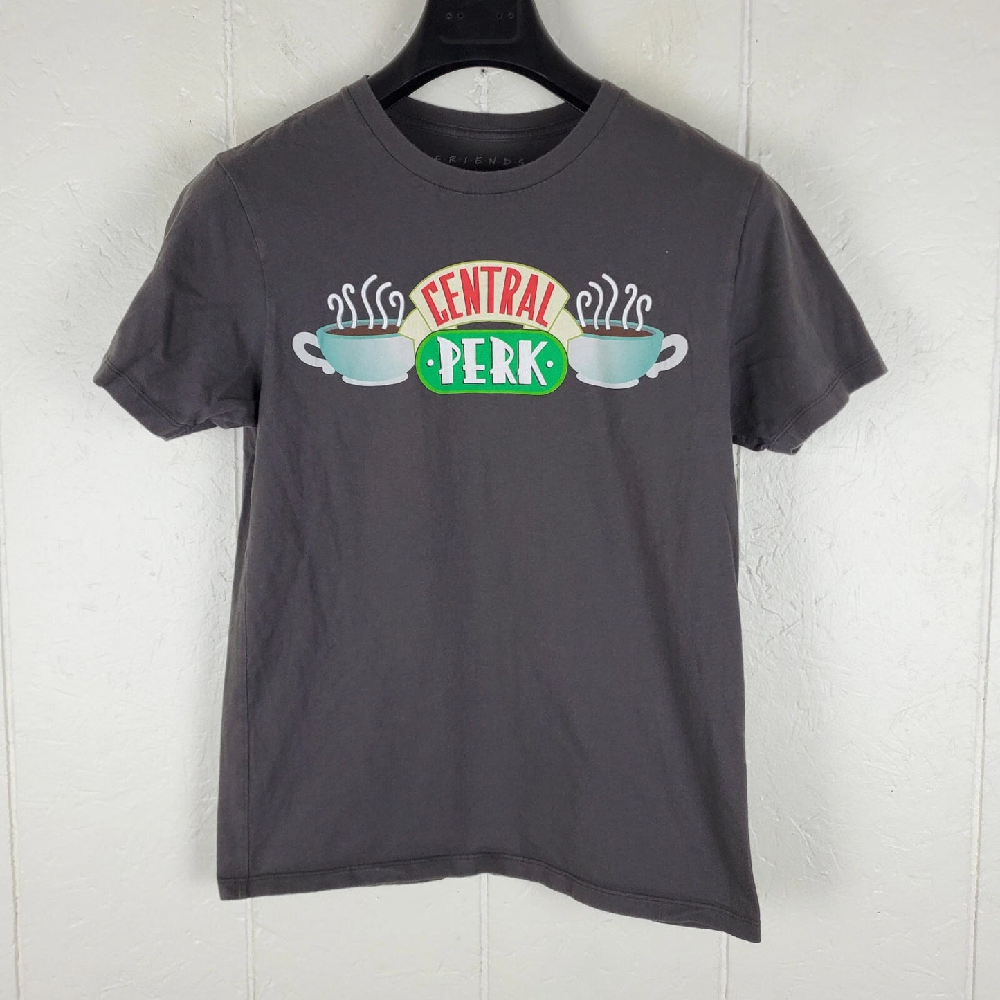 Friends The Television Series Shirt Mens Small Gray Graphic Crew Neck Stretch