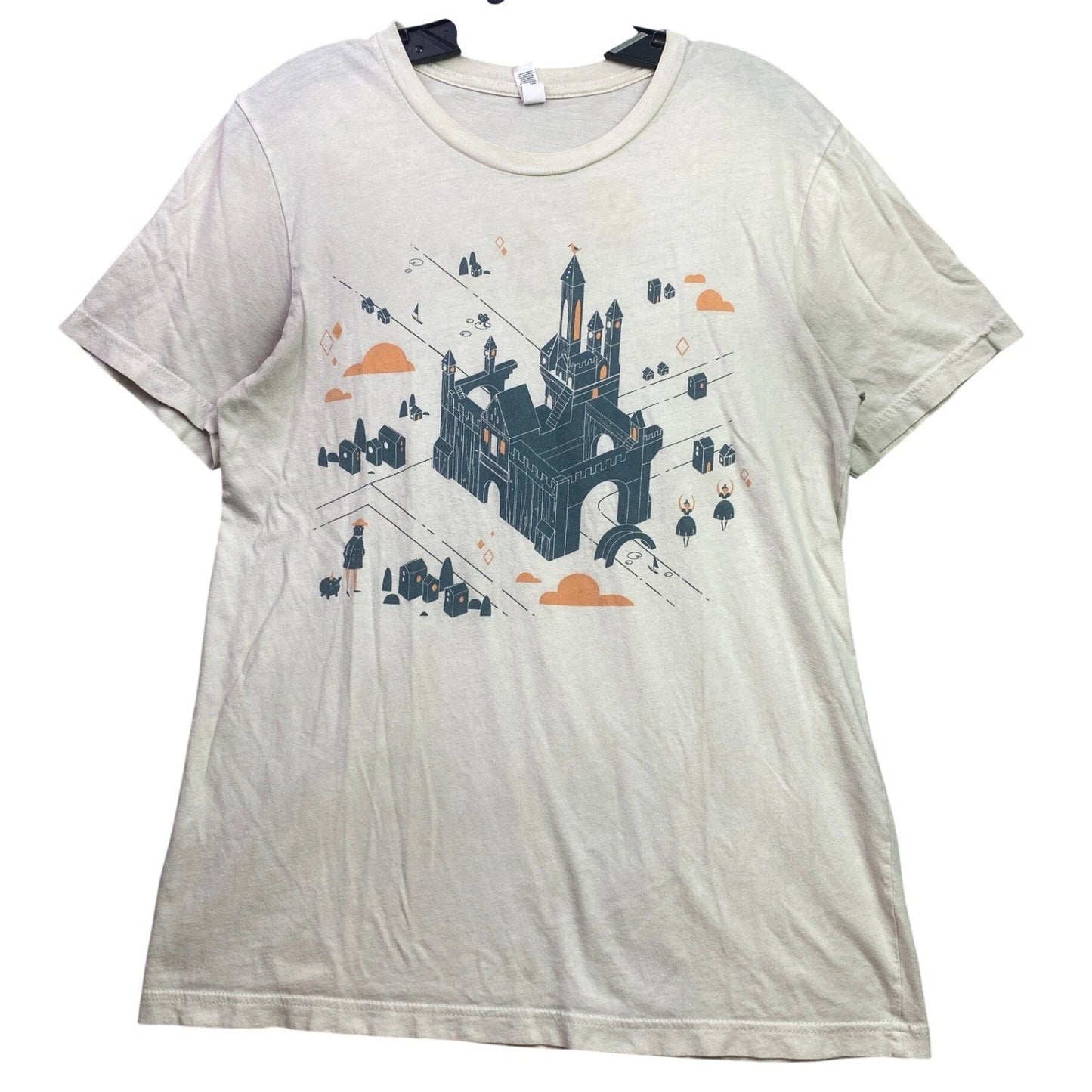 Cream Castle Shirt Mens Medium Monument Valley Geometric Everyday Streetwear