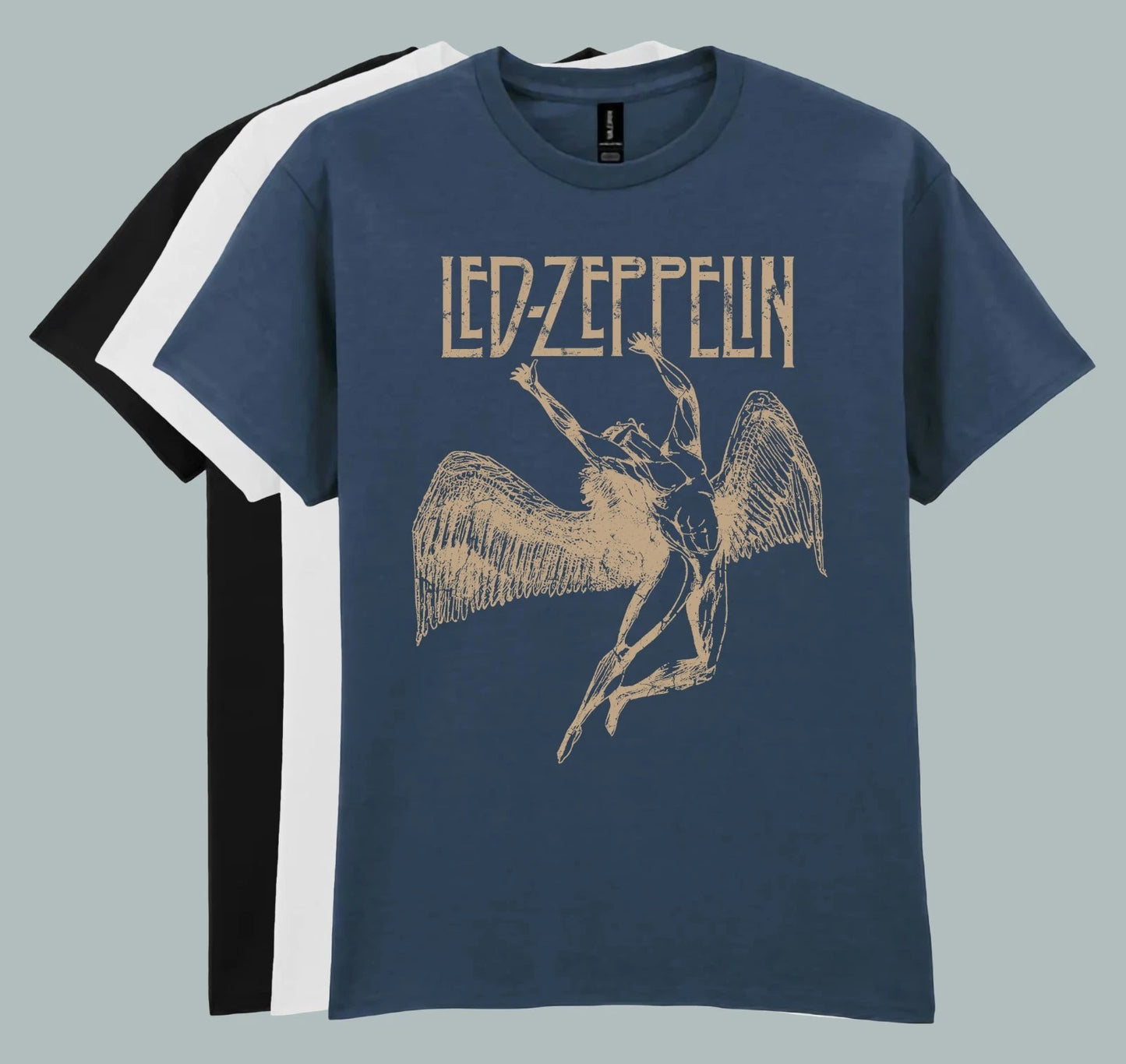 Led Zeppelin Golden Angel Ultra cotton T-Shirt Hard Rock Gift - Gift for him