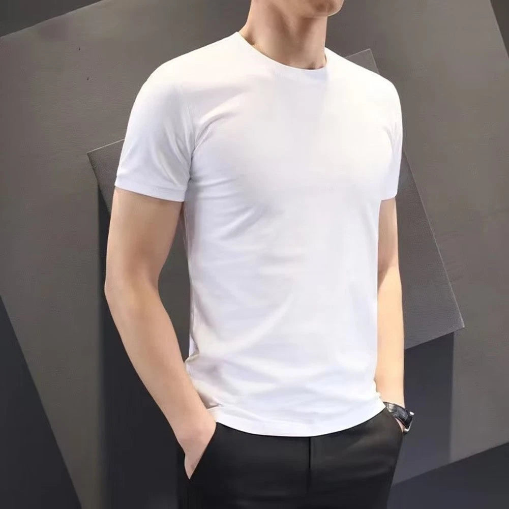 Fashion High Quality T Shirt Men T Shirt Short Sleeve Tees Slim Trendy