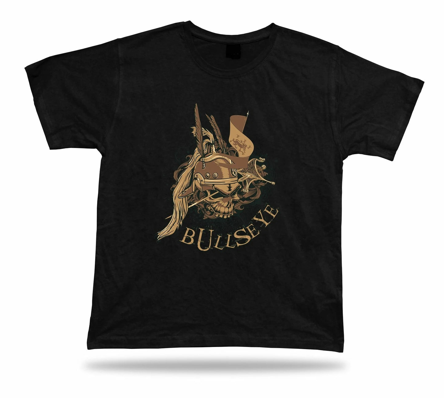 Bullseye Skeleton Skull Warrior t shirt stylish modern awesome cool design