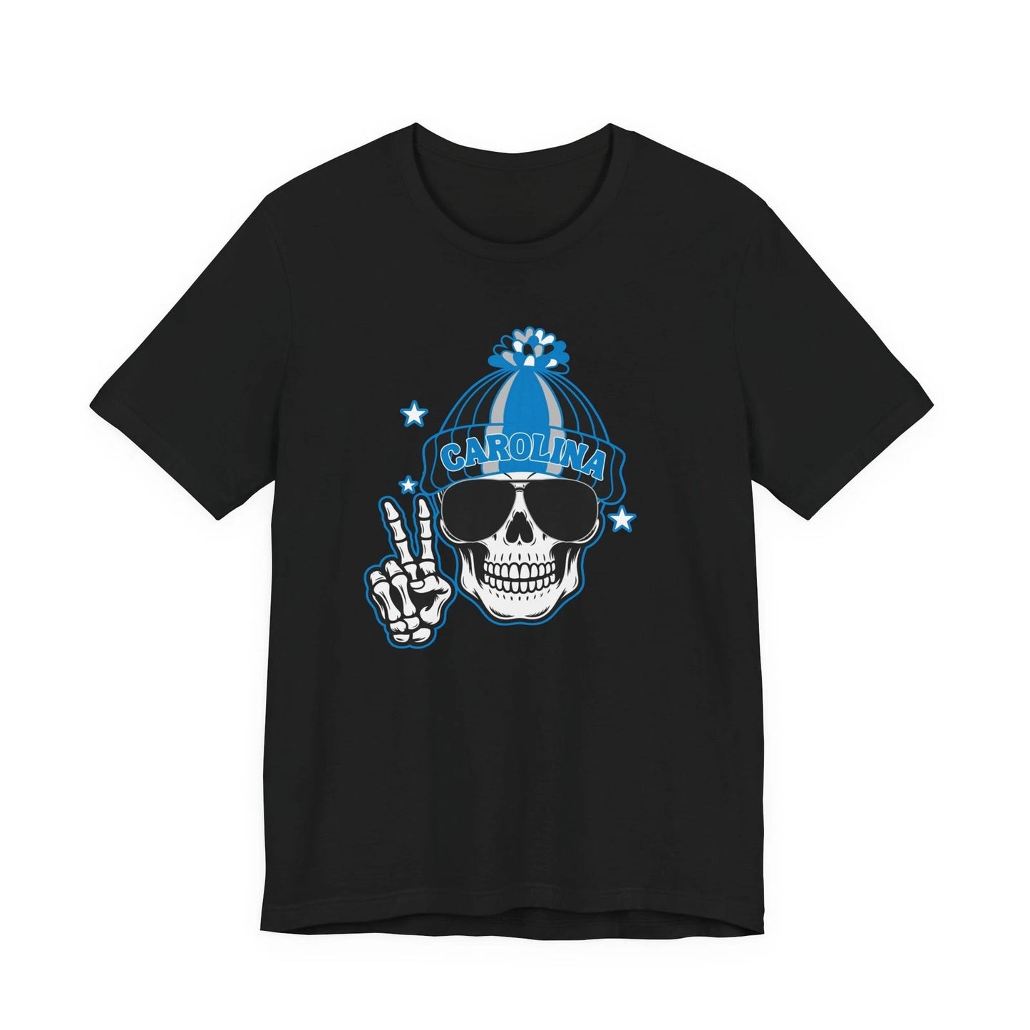 Carolina Football T-Shirt Trendy Skeleton Graphic Tee