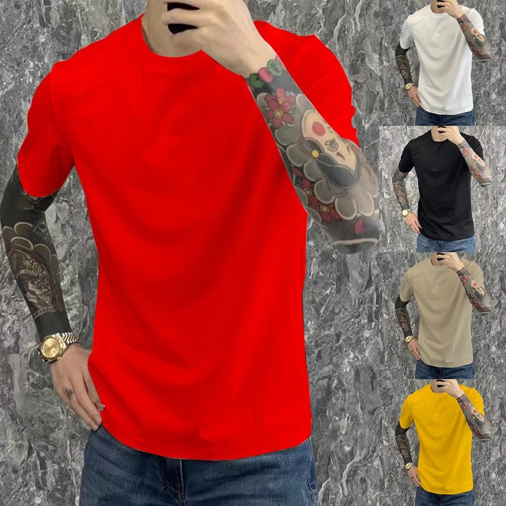 Simplistic Style Men's Casual T Shirt with Comfortable Fit and Modern Design