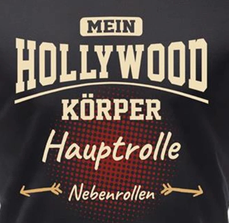 Mens T-Shirt My Hollywood Body Funny Men Gifts Sayings Shirts