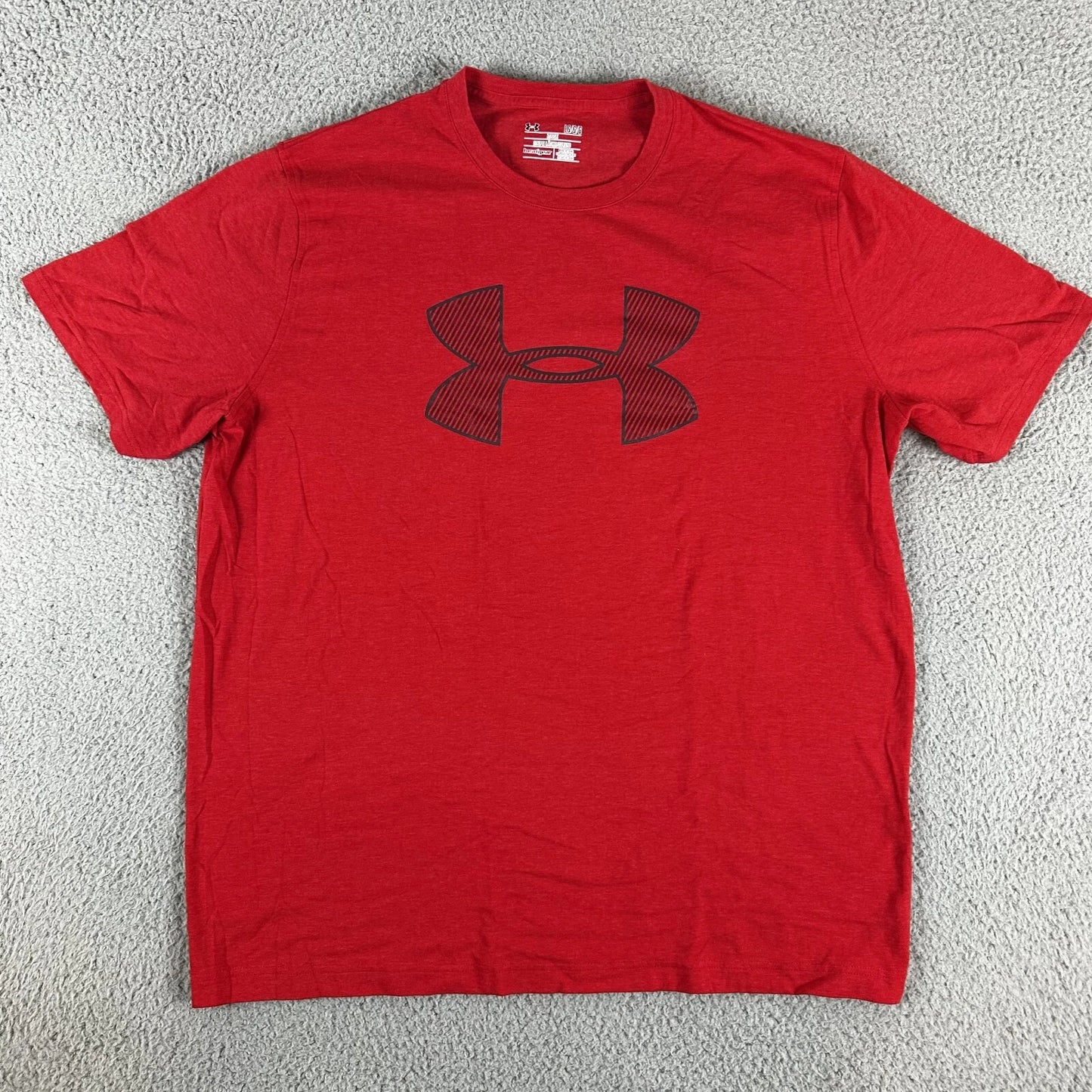 Under Armour Shirt Mens L Red Short Sleeve Crew Tee Neck Regular-Fit Pullover