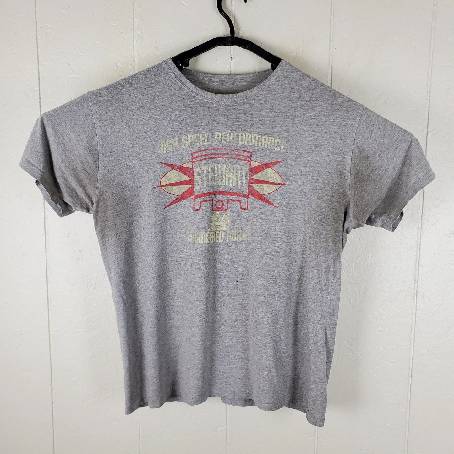 NASCAR Shirt Mens Extra Large Gray Graphic Crew Neck Short Sleeve Distressed