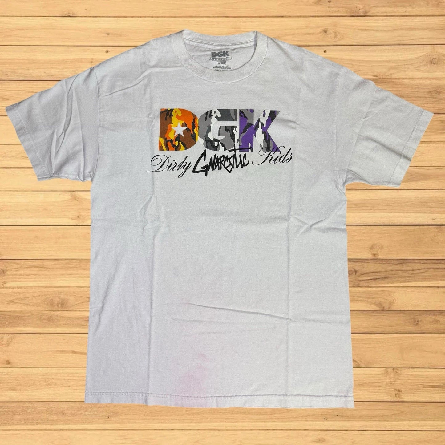 DGK x gnarcotic T-Shirt White Streetwear camo