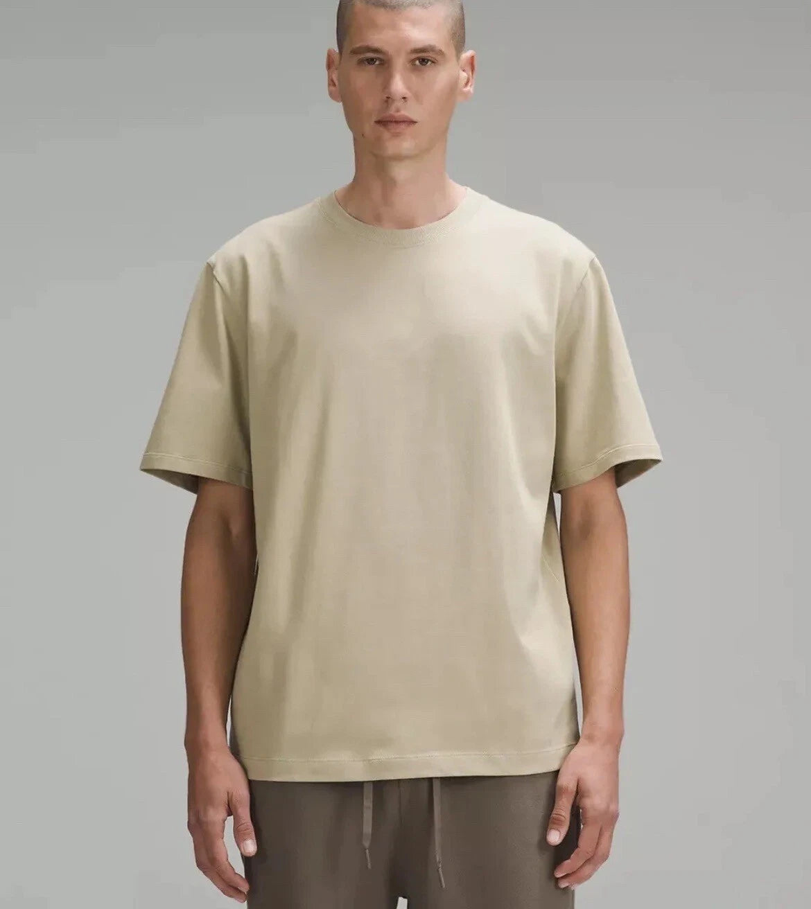 BNWT Lululemon Men's Heavyweight Cotton Jersey T-Shirt in Compas Khaki Size XL