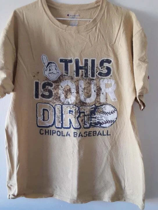 Vintage ~ Mens Size L CHIPOLA BASEBALL This is our Dirt T Shirt