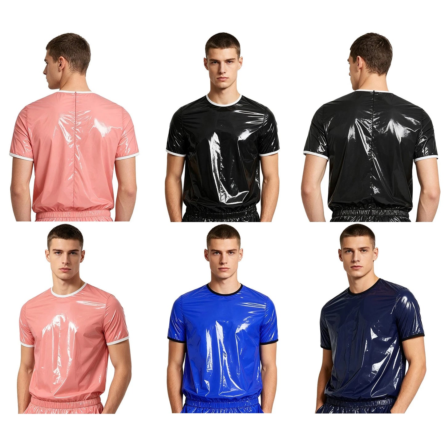 Men's T-Shirt Activity Lace Stage Tops Casual Trimming Comfortable Modern