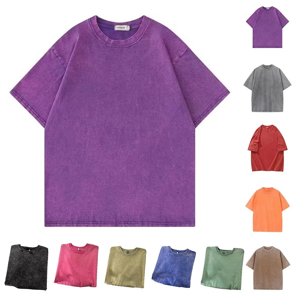 Mens Casual Half Sleeve T Shirt in Trendy Distressed Style for Home and Outings