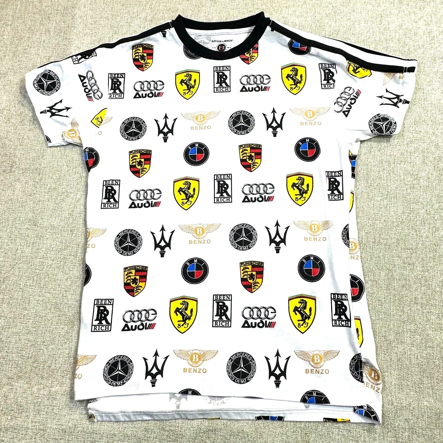 Bleeker & Mercer Mens' 2XL Been Rich Luxury Auto Cars Double-Sided AOP Shirt