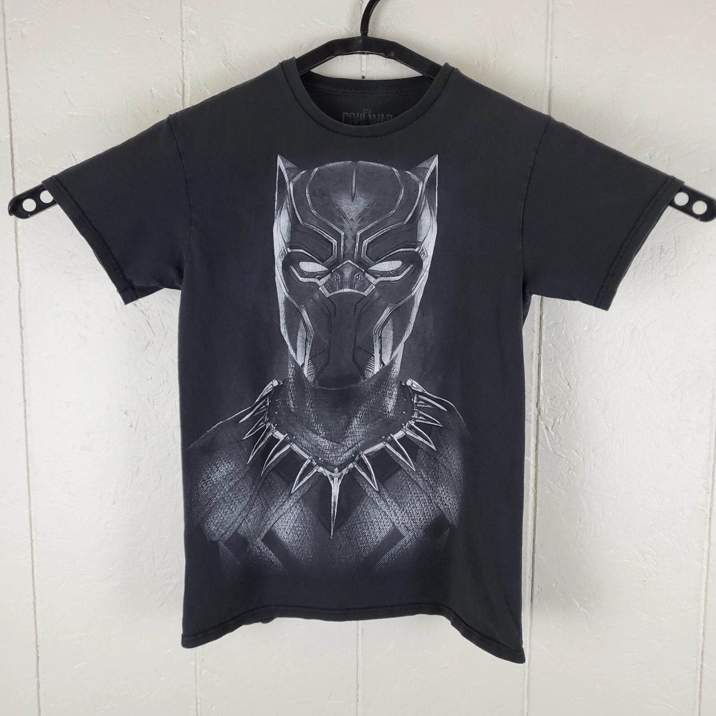 Captain America Civil War Shirt Mens Small Gray Short Sleeve Black Panther
