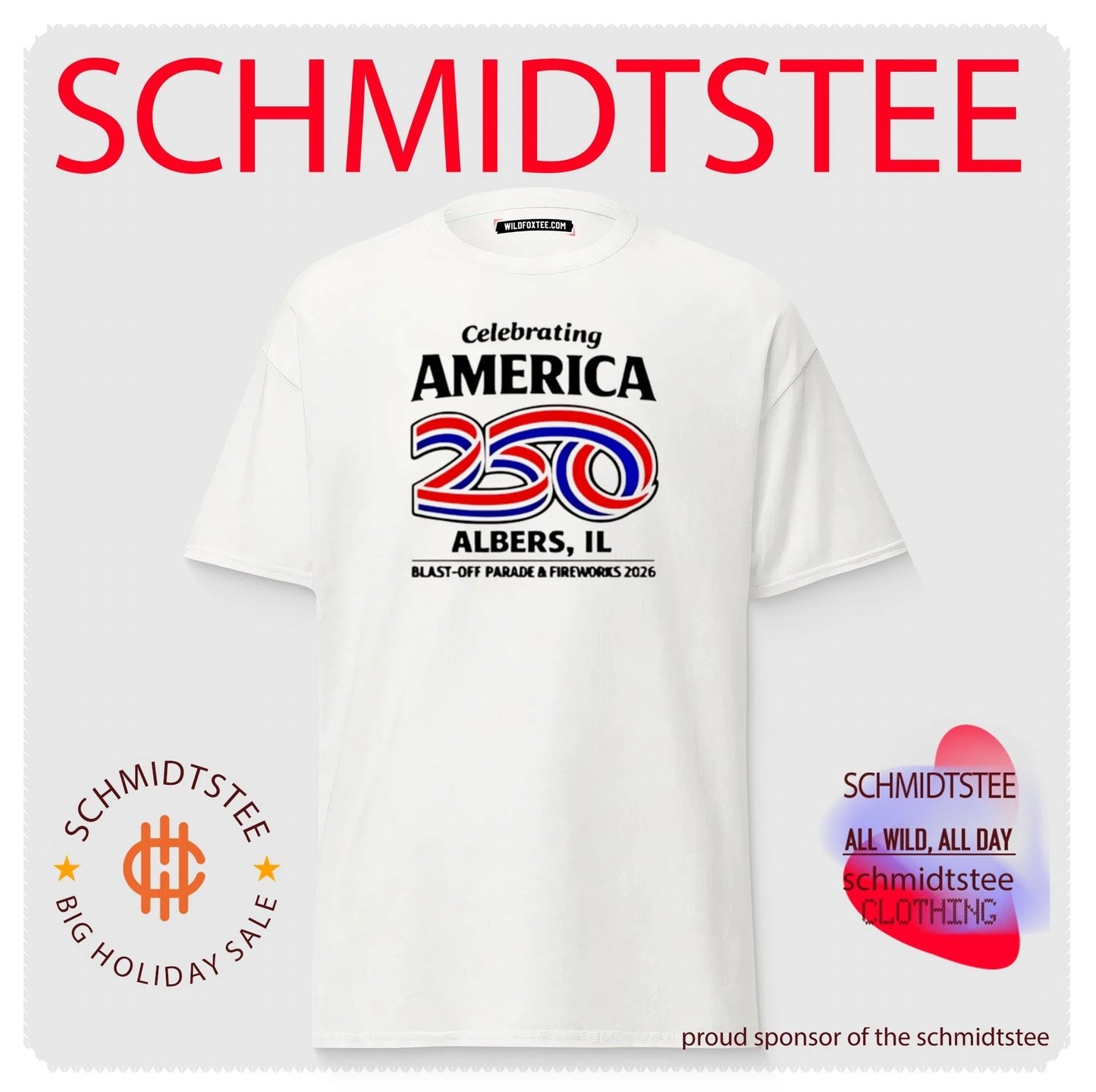Celebrating America 250 Albers IL Blast-Off Parade and Fireworks 2026 shirt
