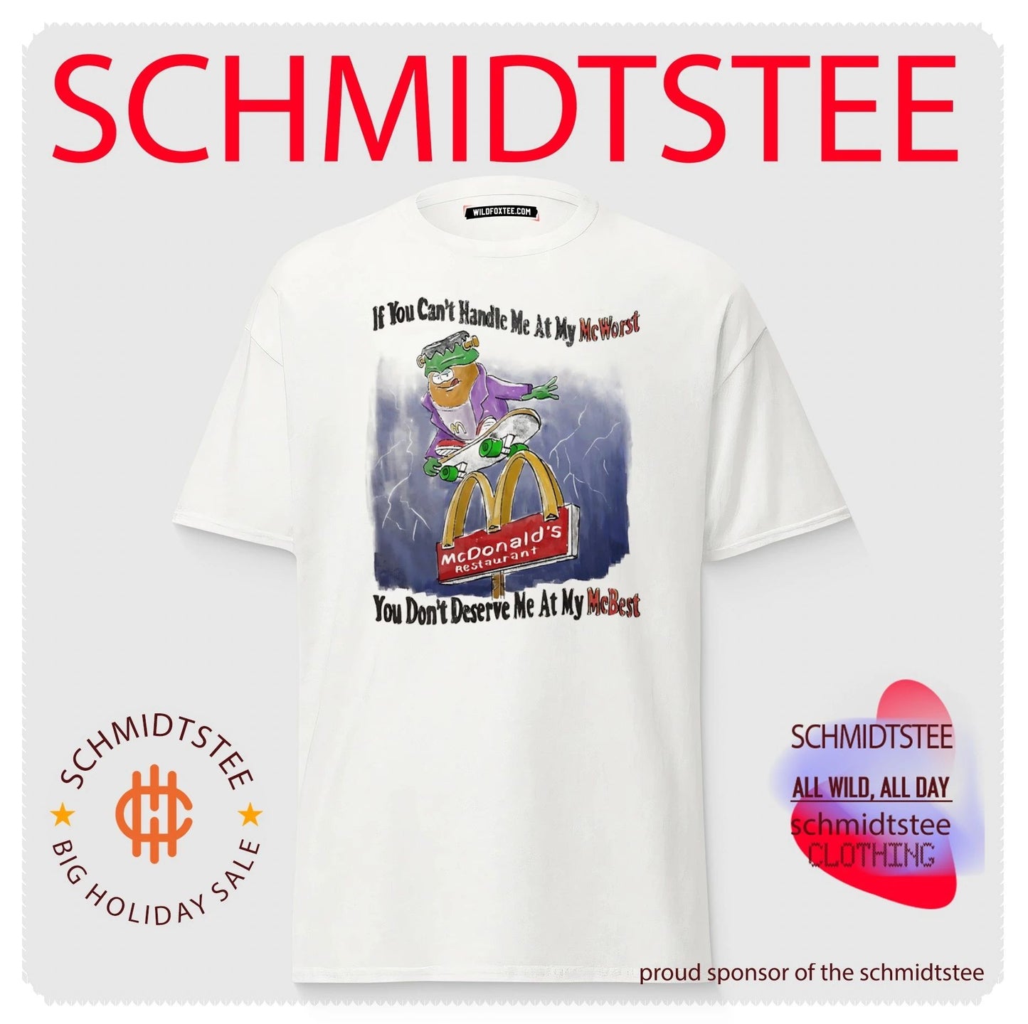 Frankenstein McDonald’s Potato Skater If You Can’t Handle Me at My McWorst shirt