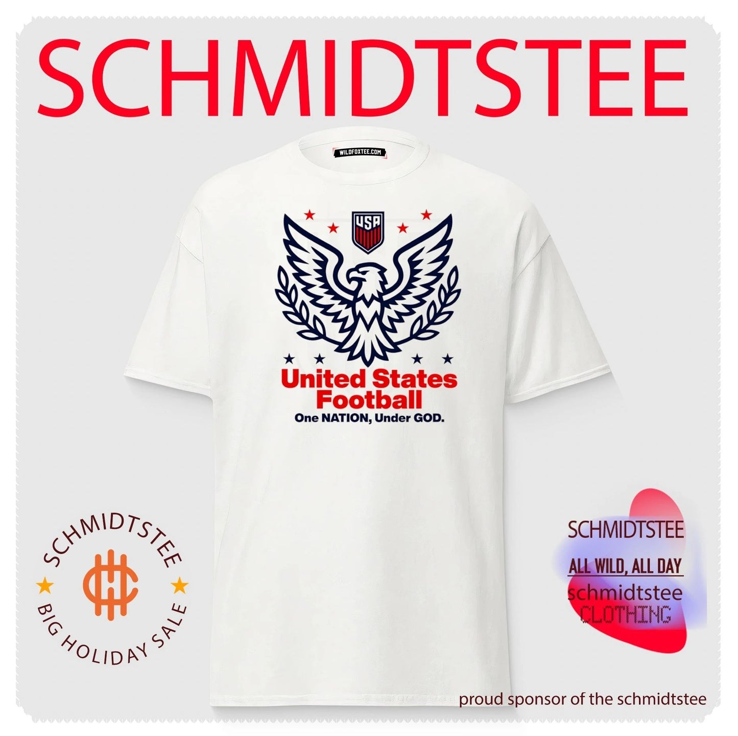 United States Football One Nation Under God shirt