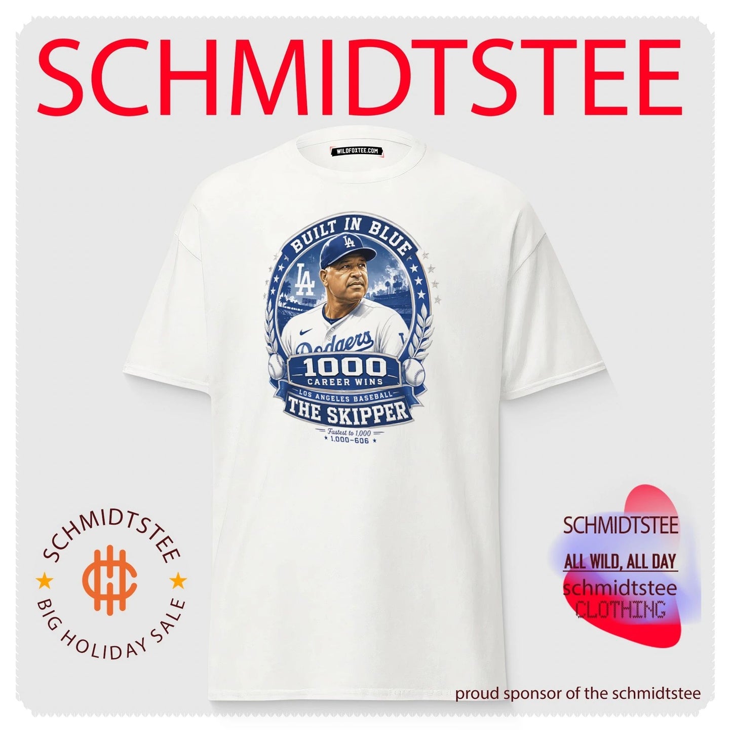 Dave Roberts Los Angeles Dodgers 1000 Career Wins The Skipper shirt