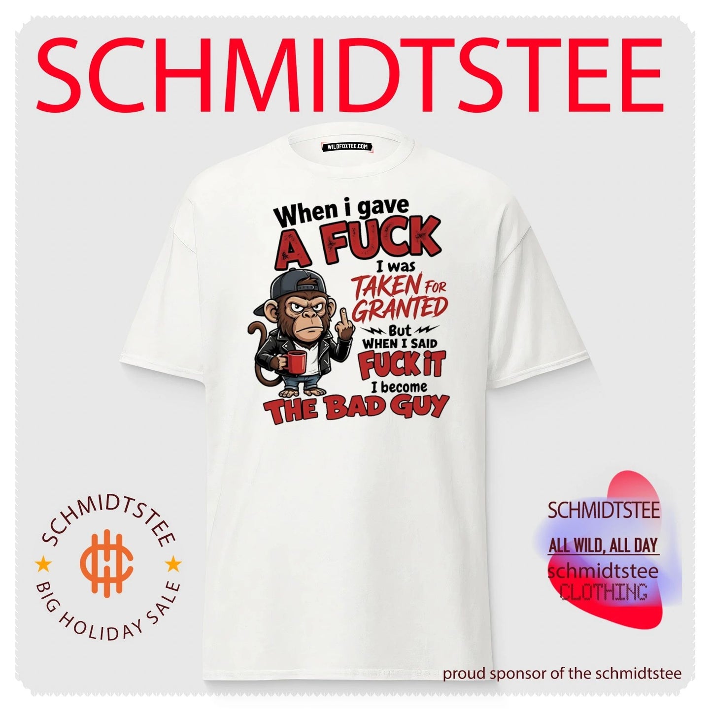 Monkey when I gave a fuck I was taken for granted but when I said fuck it I become the bad guy shirt