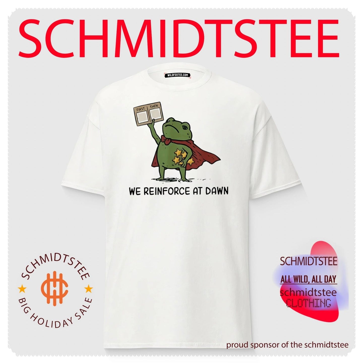 Cartoon frog we reinforce at dawn shirt