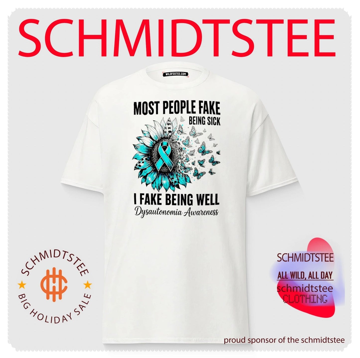 Most people fake being sick I fake being well Dysautonomia Awareness Ribbon shirt