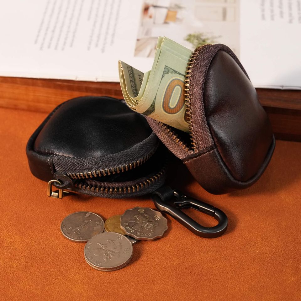 Leather Rosary Pouch / Engraved Faith Keepsake Zipper Bag / Gift for Him & Groomsmen