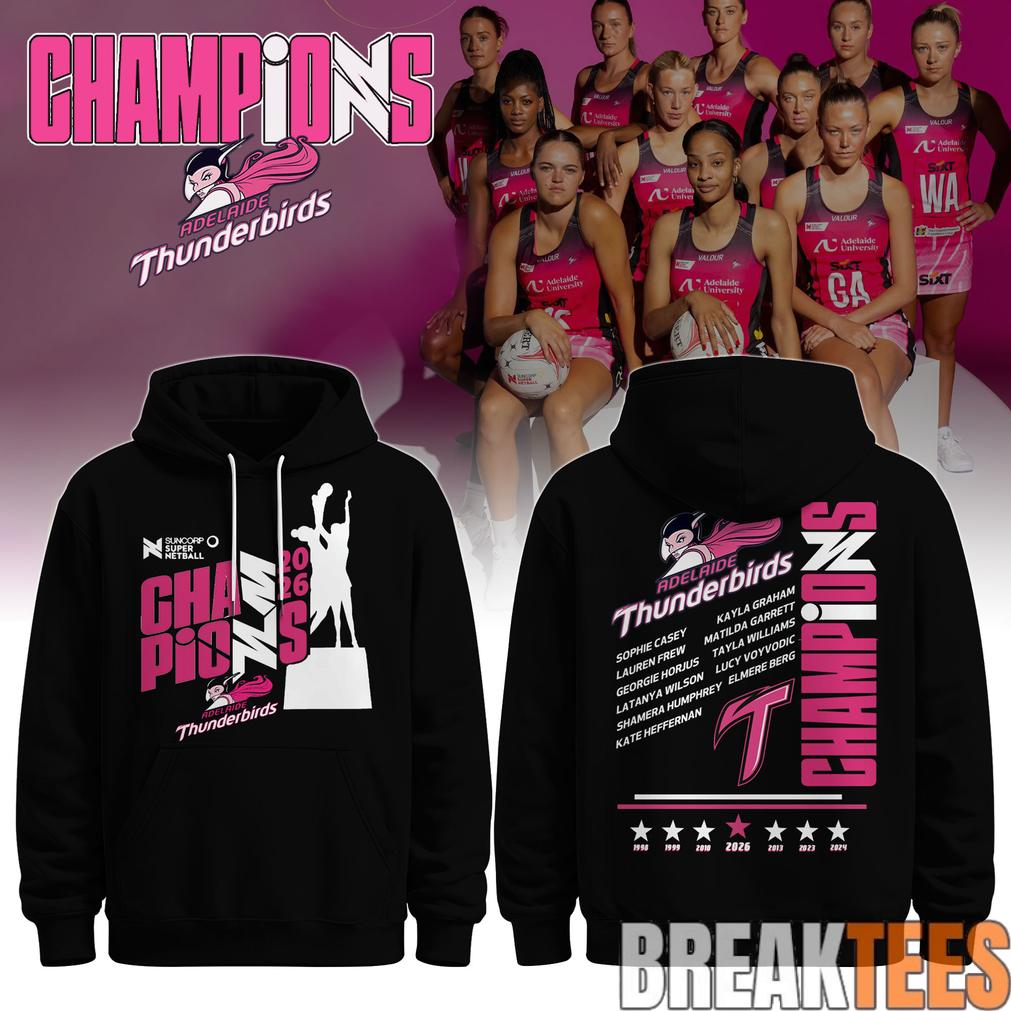 ADE Thunderbirds Champions Suncorp Super Netball 2026 Hoodie