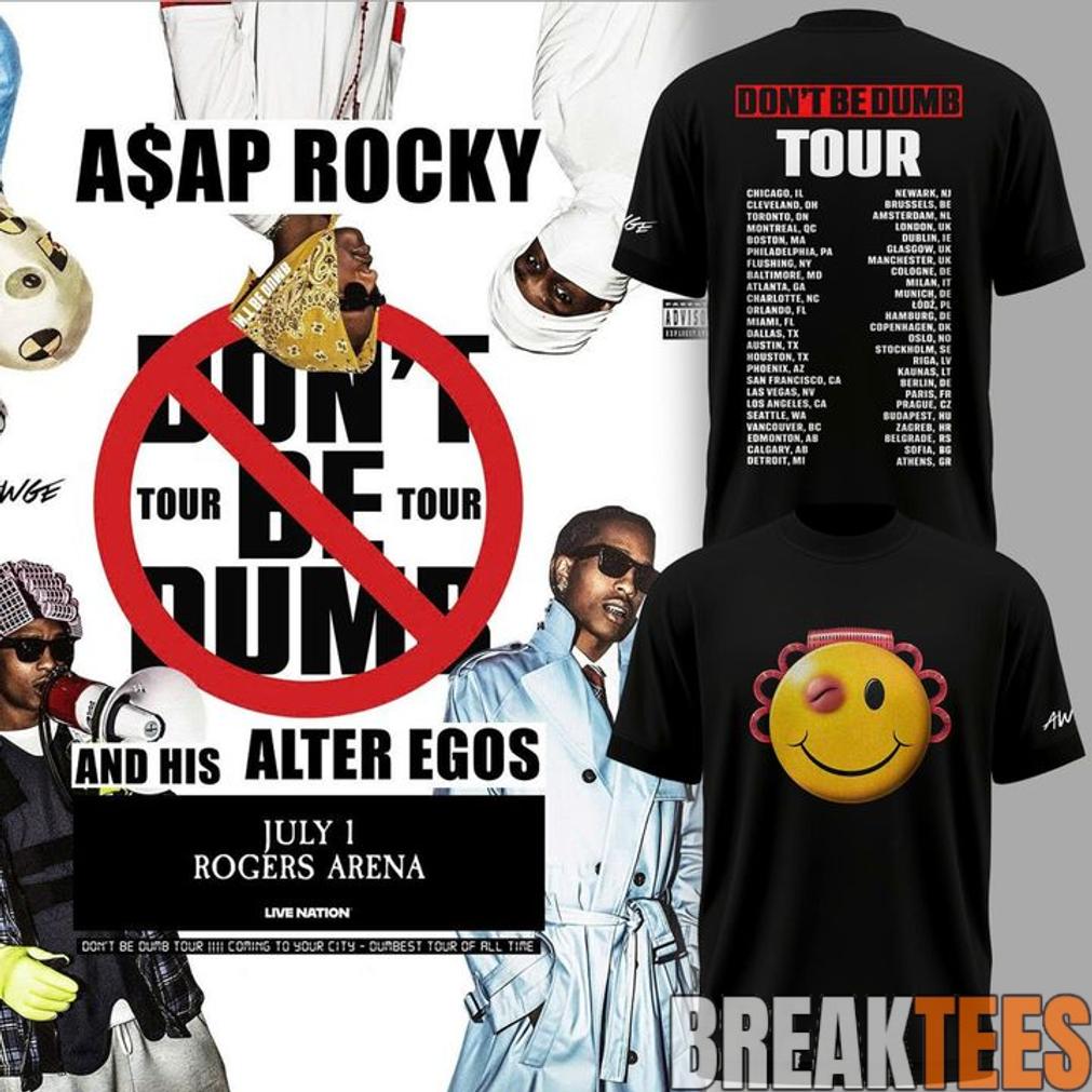 ASAP Rocky DON’T BE DUMB WORLD TOUR 2026 Black Edition Tee