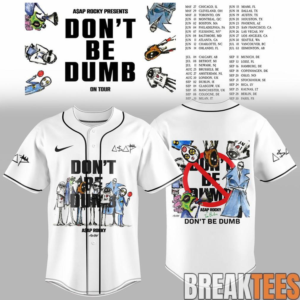 ASAP Rocky DON’T BE DUMB WORLD TOUR 2026 Baseball Jersey