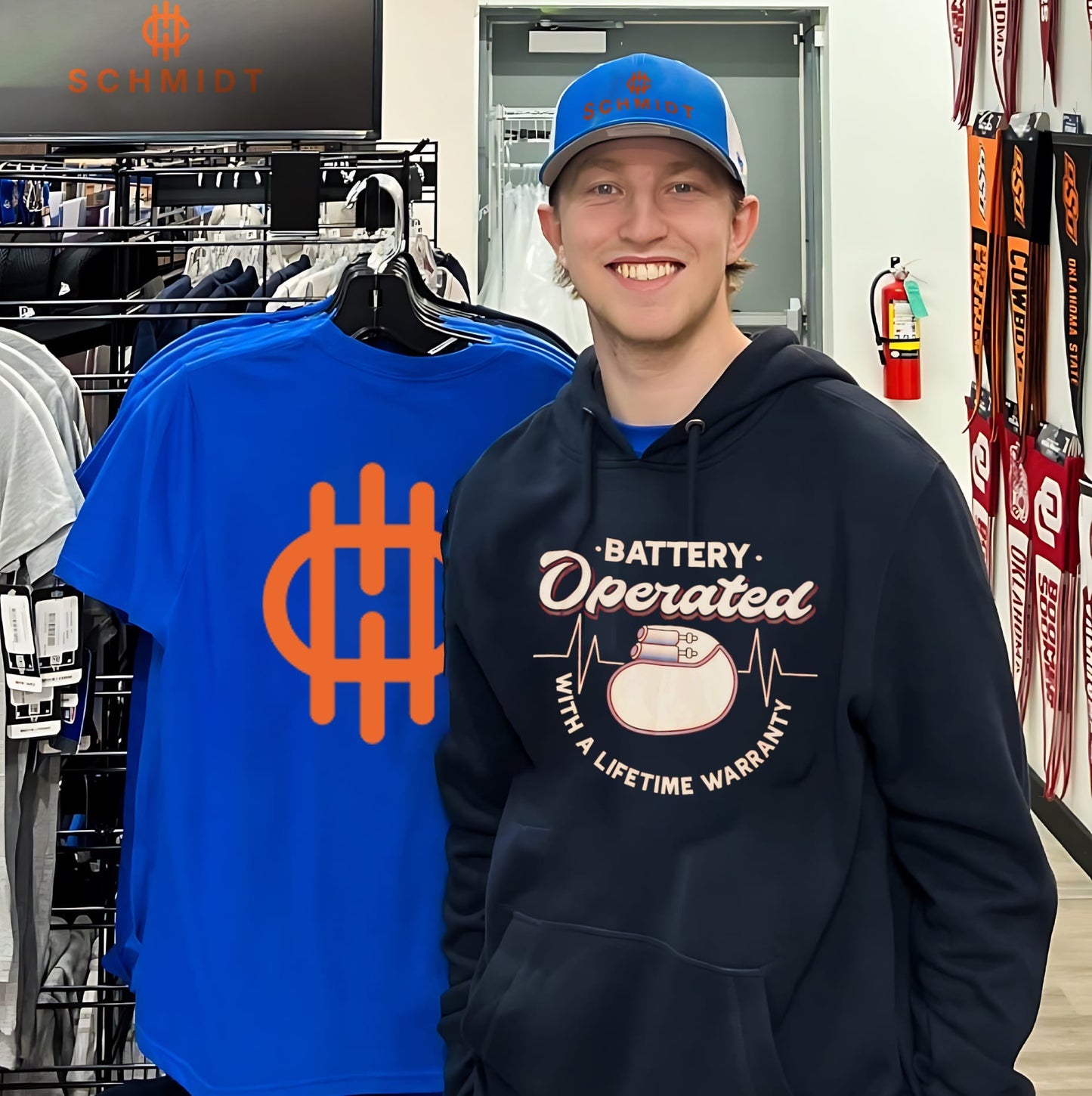 Battery operated with a lifetime warranty shirt