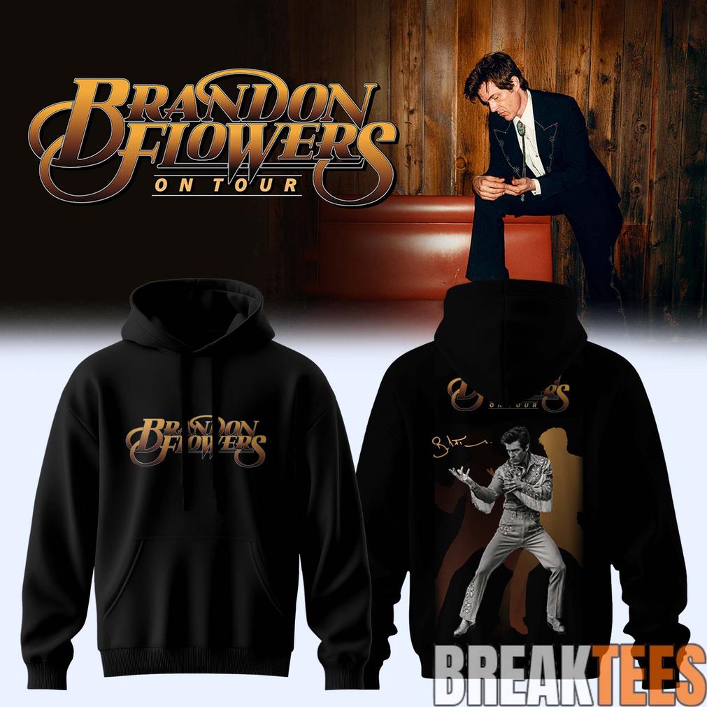Brandon Flowers On Tour 2026 Signature Black Edition Hoodie