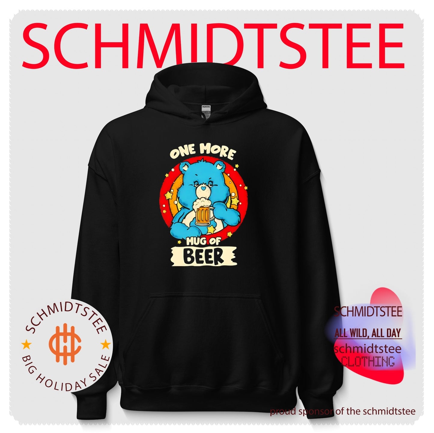 Care Beer One More Mug of Beer Drinking Bear shirt