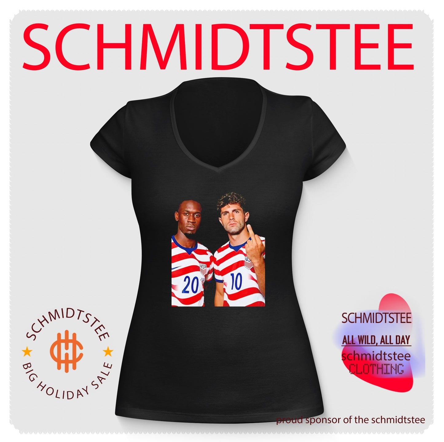 Christian Pulisic and Folarin Balogun USMNT middle finger shirt