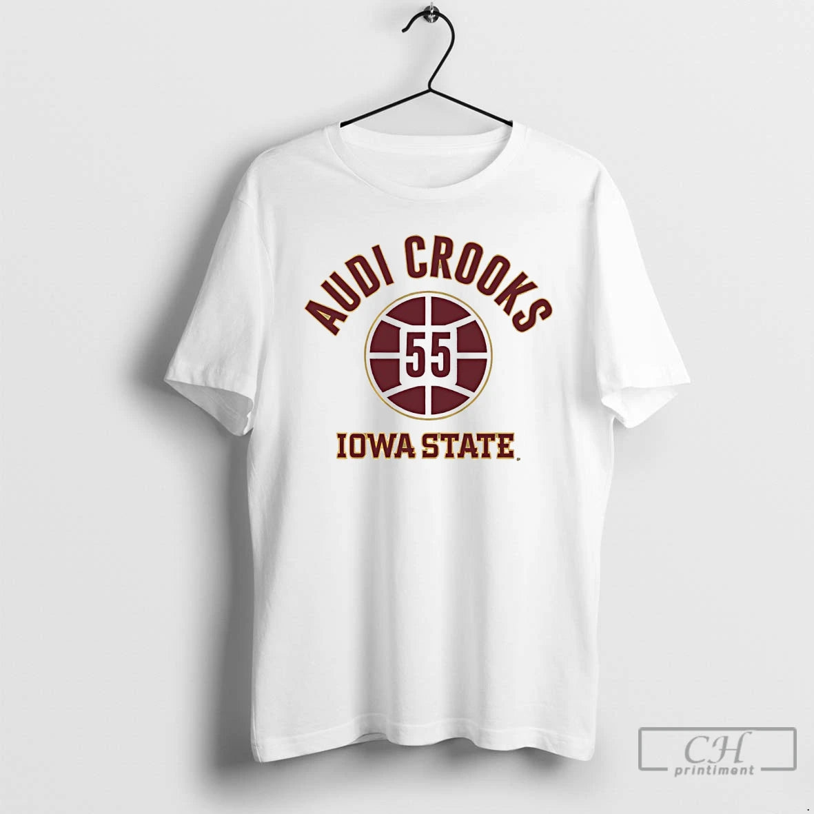 Classic Audi Crooks 55 Iowa State Basketball Player Number And Name Ball T Shirts Sweater