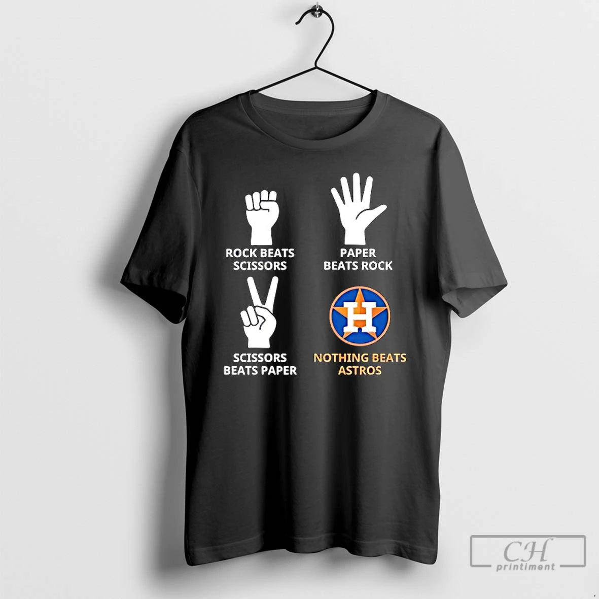 Classic Houston Astros Nothing Beats Rock Beats Scissors Paper Beats Rock Scissors Beats Paper