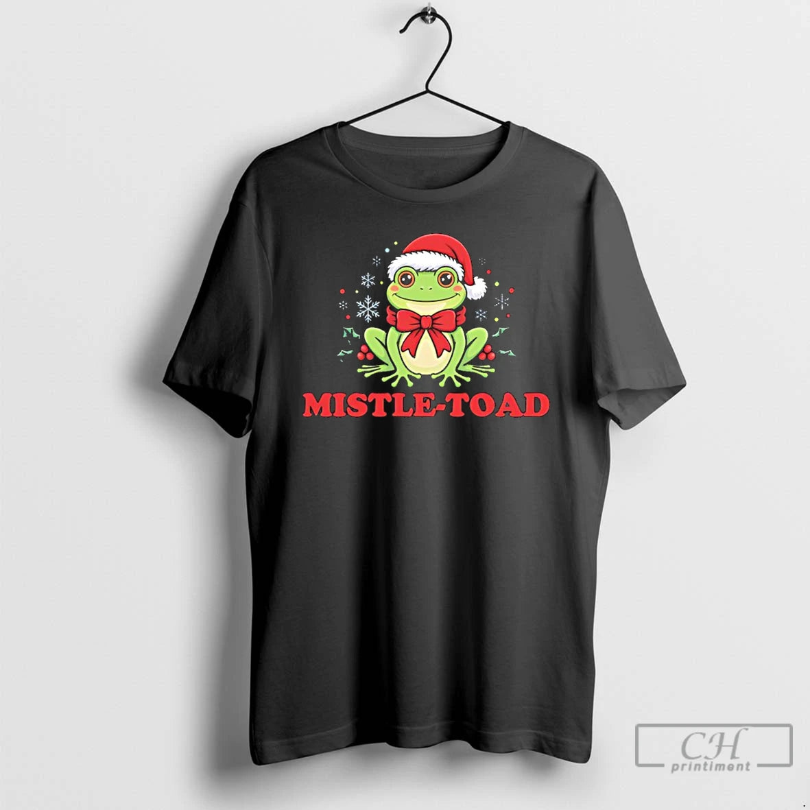 Classic Mistle Toad Frog Santa Christmas