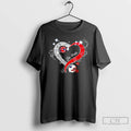 Classic New York Patriots Football Go Pats Diamond Heart Helmet