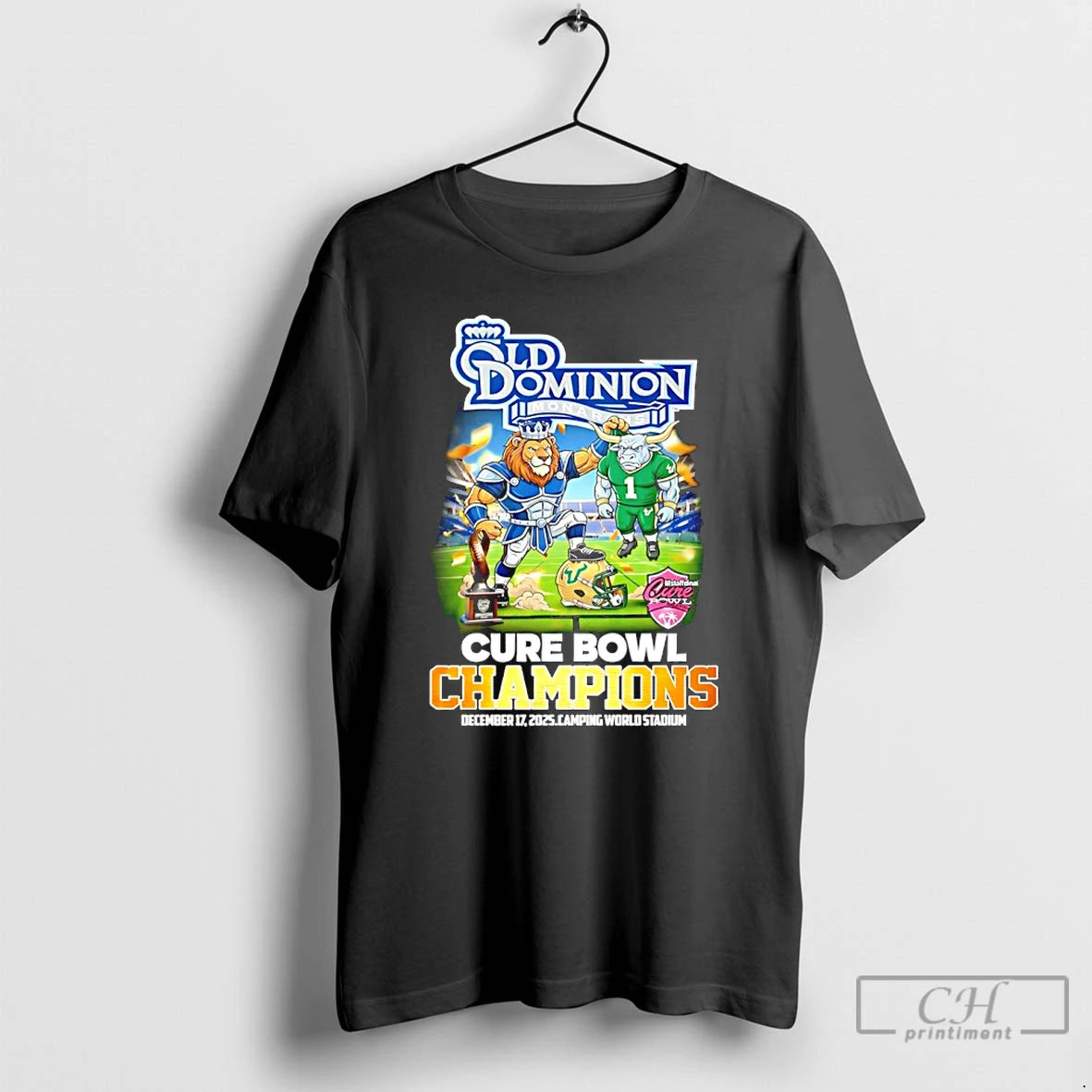 Classic Old Dominion Monarchs 2025 Cure Bowl Champions Mascot