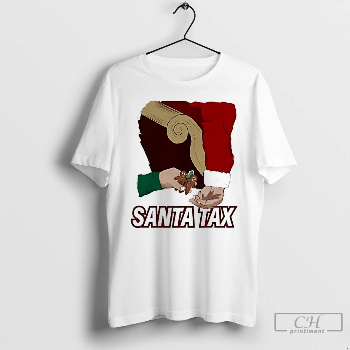 Classic Santa Tax Gingerbread Cookie