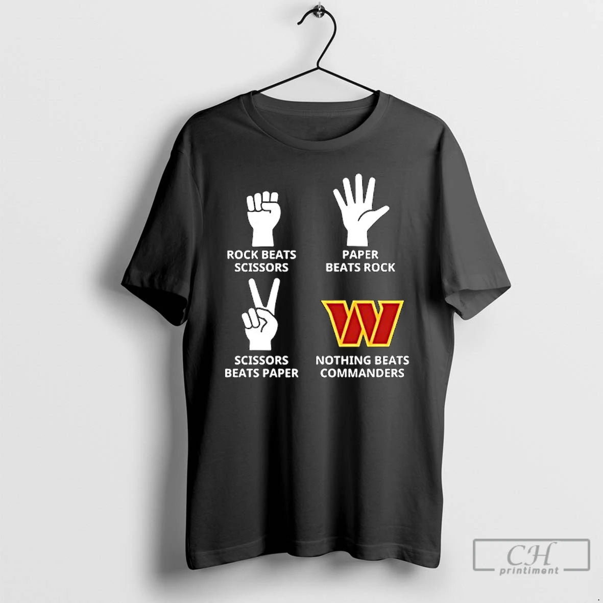 Classic Washington Commanders Nothing Beats Rock Beats Scissors Paper Beats Rock Scissors Beats Paper