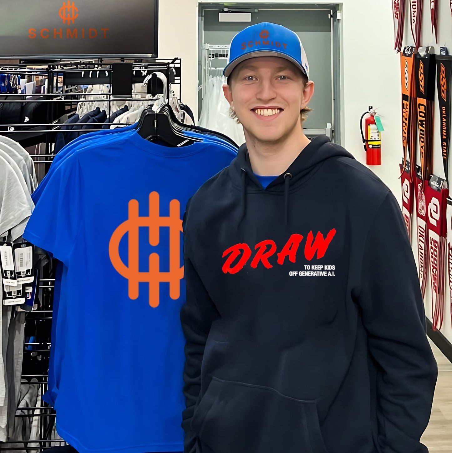 DRAW to keep kids off generative AI shirt