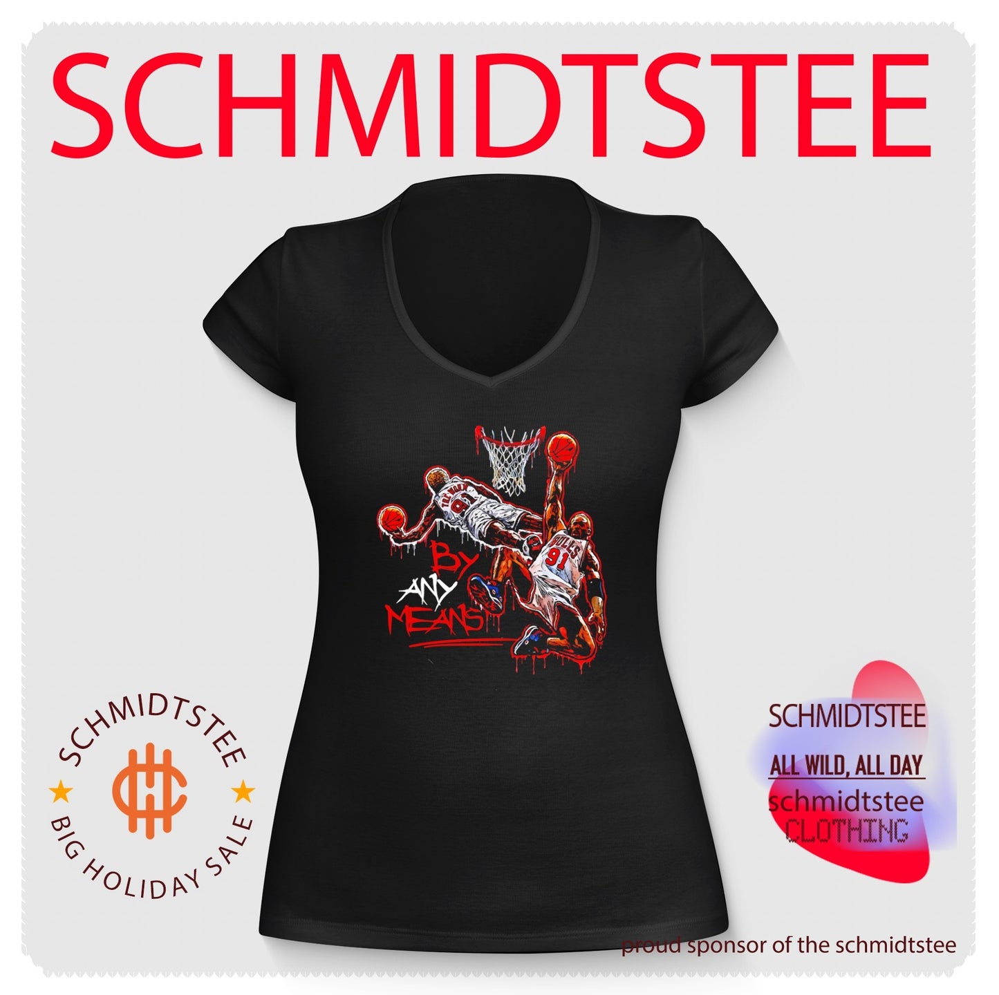 Dennis Rodman Chicago Bulls By Any Means Bootleg Style shirt