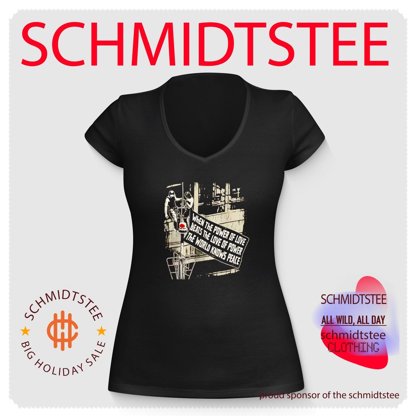 Empire State Building When The Power Of Love Beats The Love Of Power The World Knows Peace Shirt