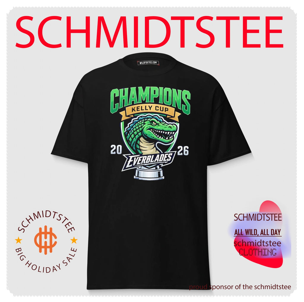 Florida Everblades 2026 Kelly Cup Champions graphic alligator shirt