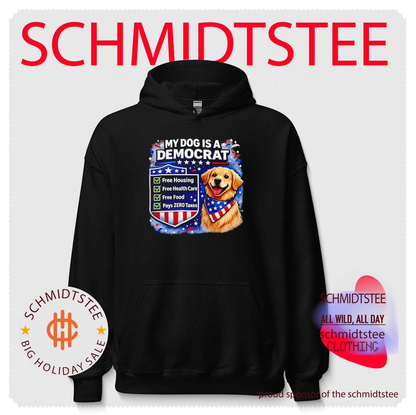 Golden Retriever My Dog Is a Democrat Political Humor shirt