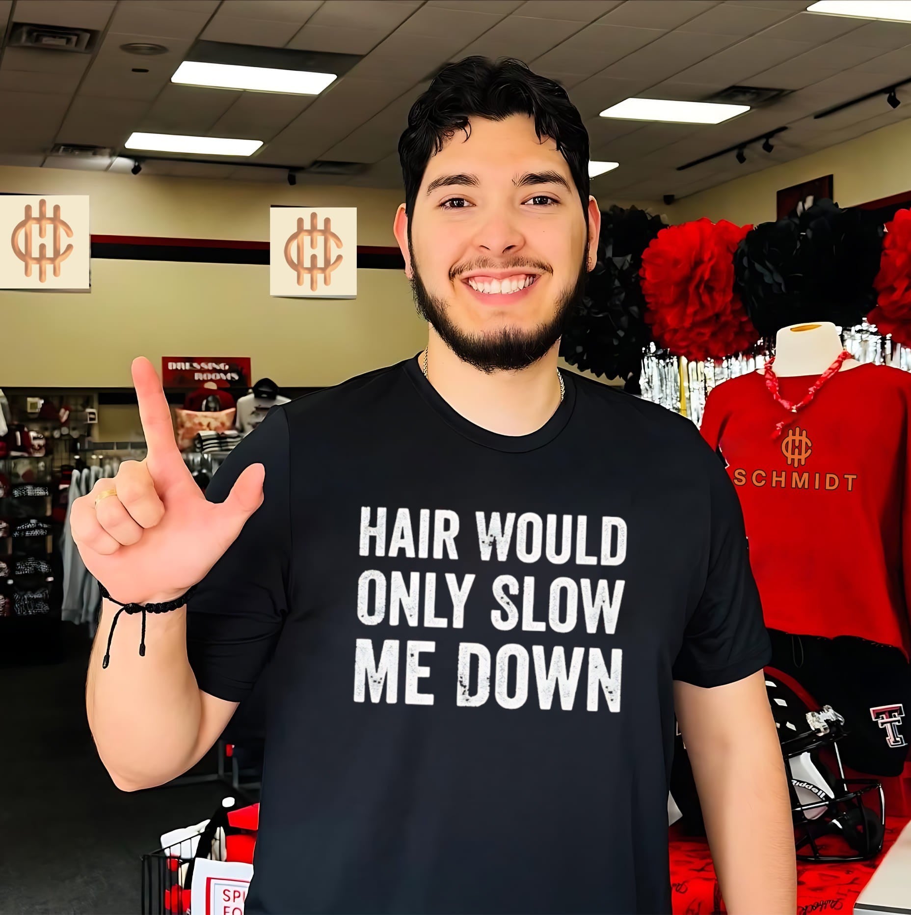 Hair Would Only Slow Me Down Distressed Quote shirt