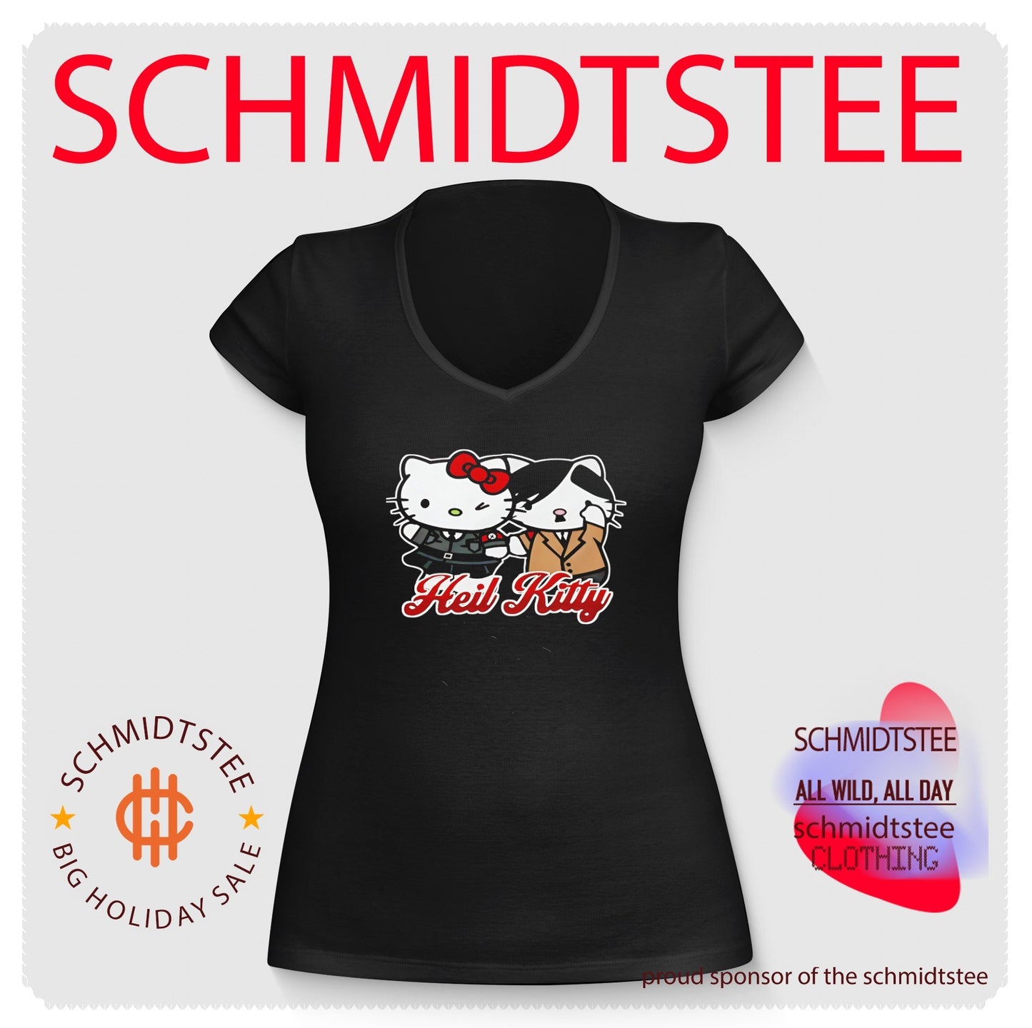 Heil Kitty Parody satire dark humor mashup shirt