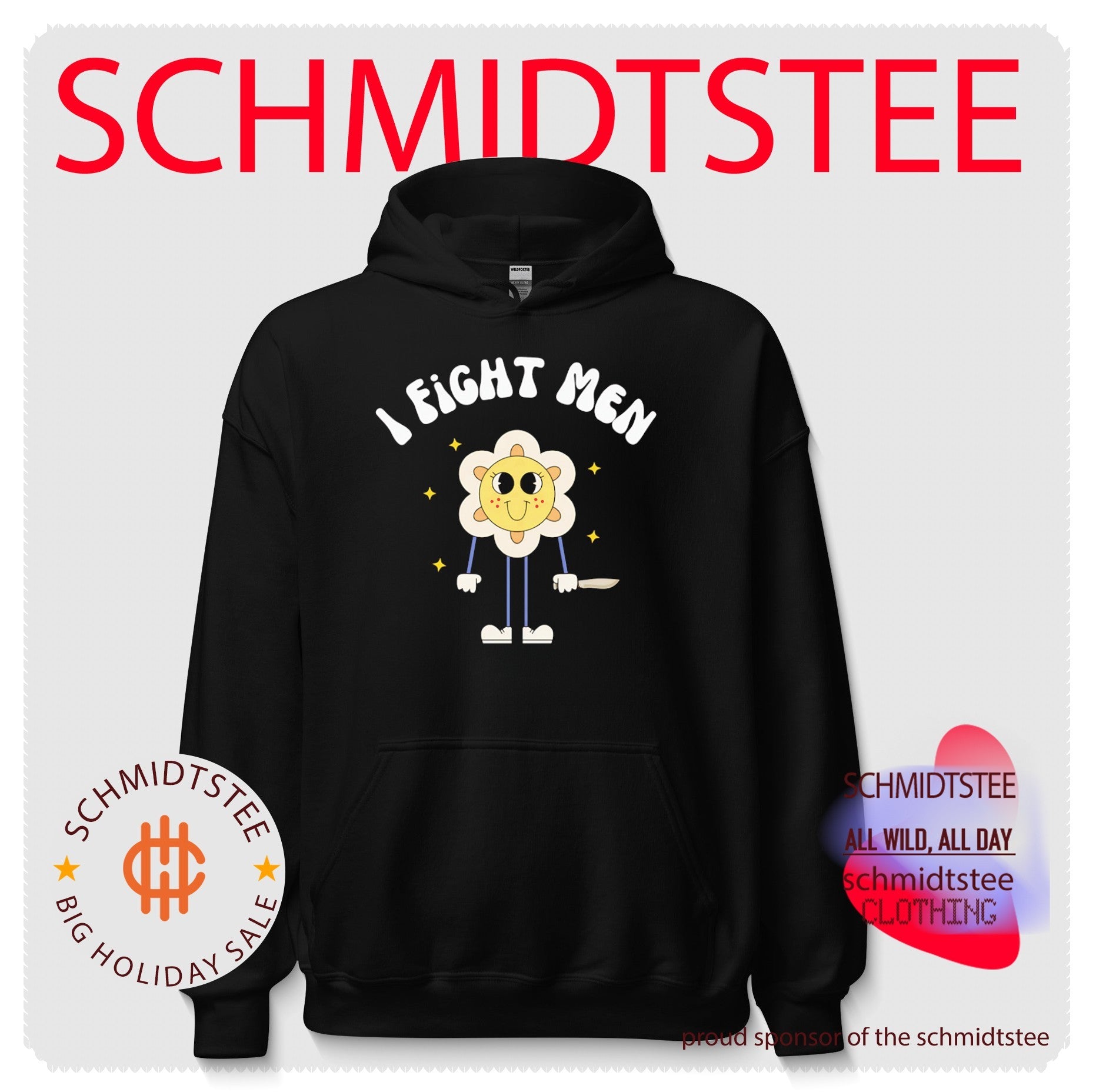 I Fight Men Flower Character funny cartoon shirt