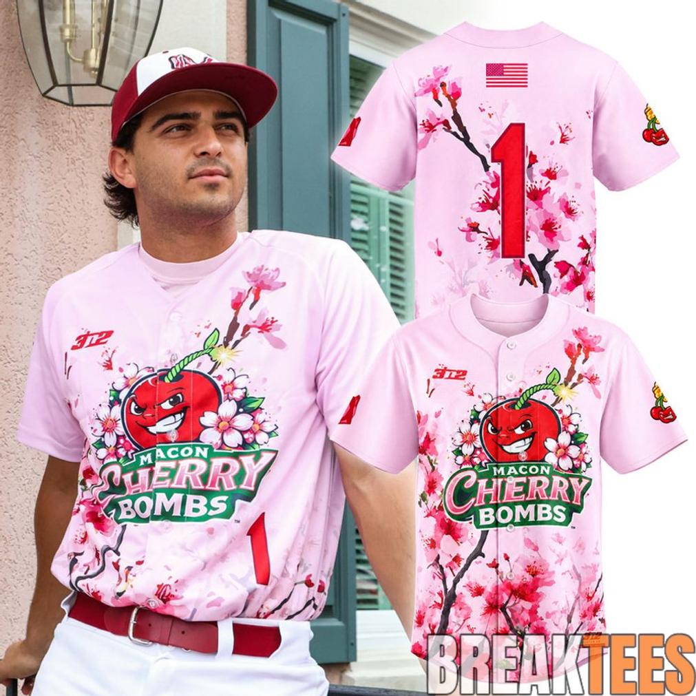 Macon Bacon x Cherry Bombs 2026 Limited Edition Baseball Jersey