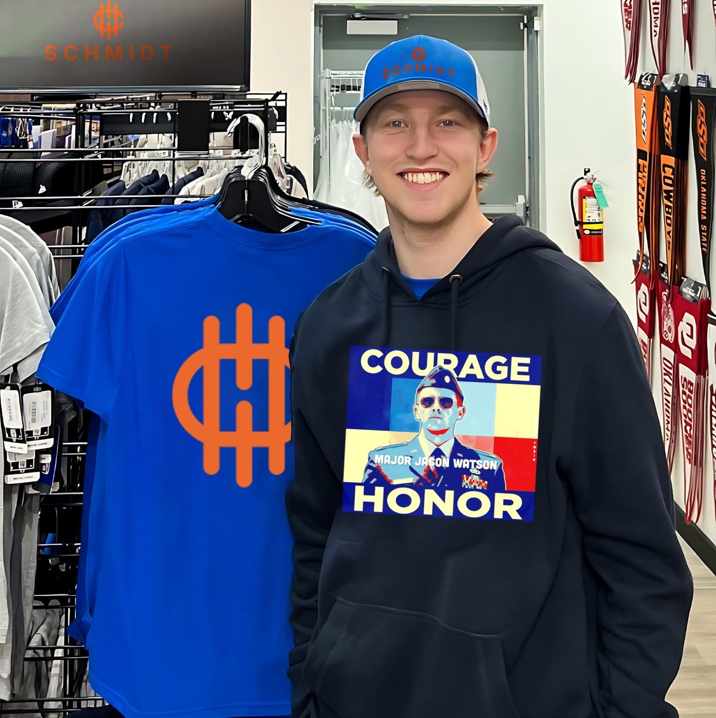Major Jason Watson Courage and Honor Retro Poster shirt